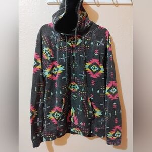 MENS RUE 21 SIZE LARGE Cozy Aztec Print Hoodie